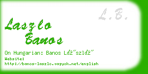 laszlo banos business card
